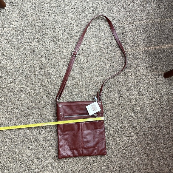 Women’s Leather Crossbody Bag Brown Made in Italy Firenze New - Picture 1 of 11